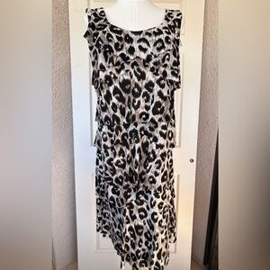 Style & Co. Layered‎ Tiers Leopard Print Dress Size XL